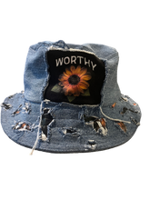 Load image into Gallery viewer, Worthy Distressed Bucket Hat (Standard Distressed)
