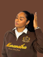 Load image into Gallery viewer, Maranatha Quarter Zip Sweater (Brown)