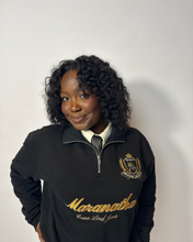 Load image into Gallery viewer, Maranatha Quarter Zip Sweater (Black)
