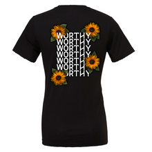 Load image into Gallery viewer, Worthy Sunflower Premium T-Shirt - Black