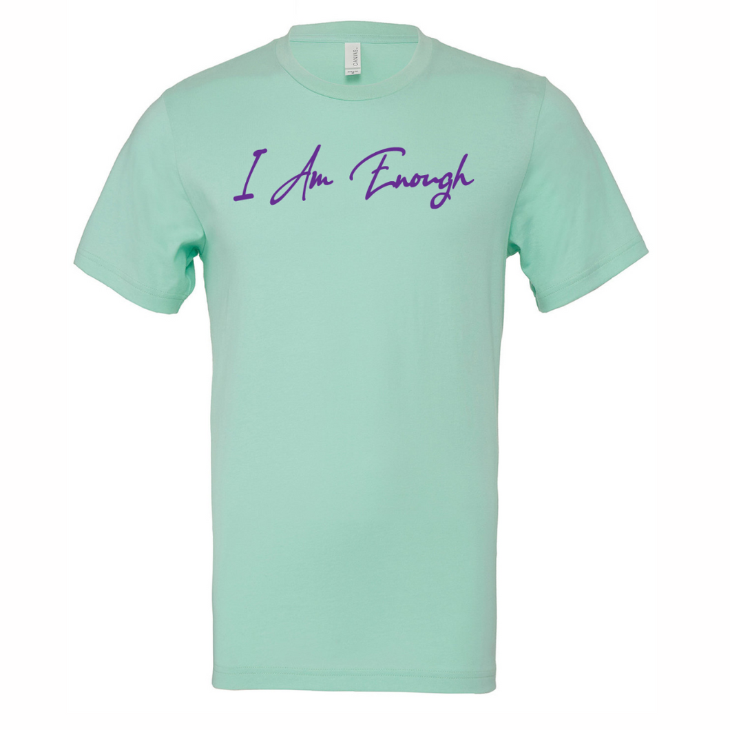 I AM ENOUGH T- Shirt (Mint/Grape)