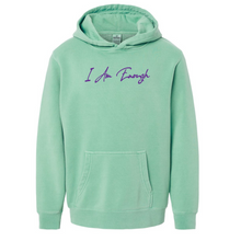 Load image into Gallery viewer, I AM ENOUGH Hoodie- Mint/Purple
