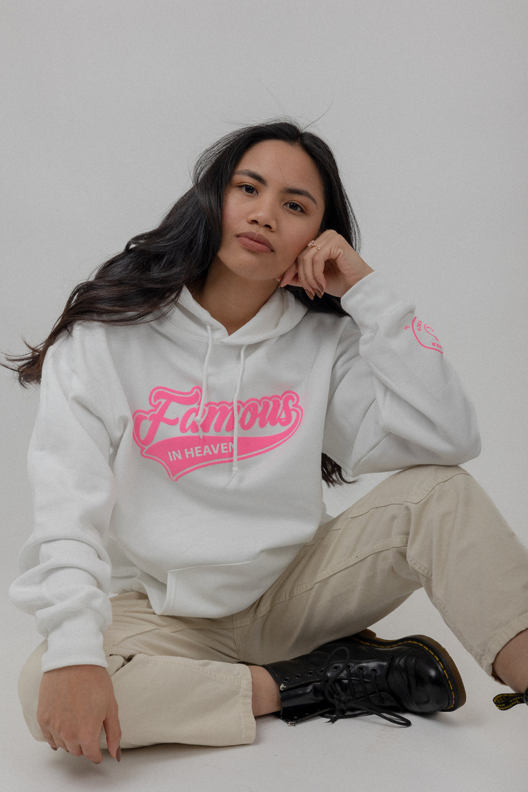 Famous in Heaven - All Star Hoodie (White/Pink)