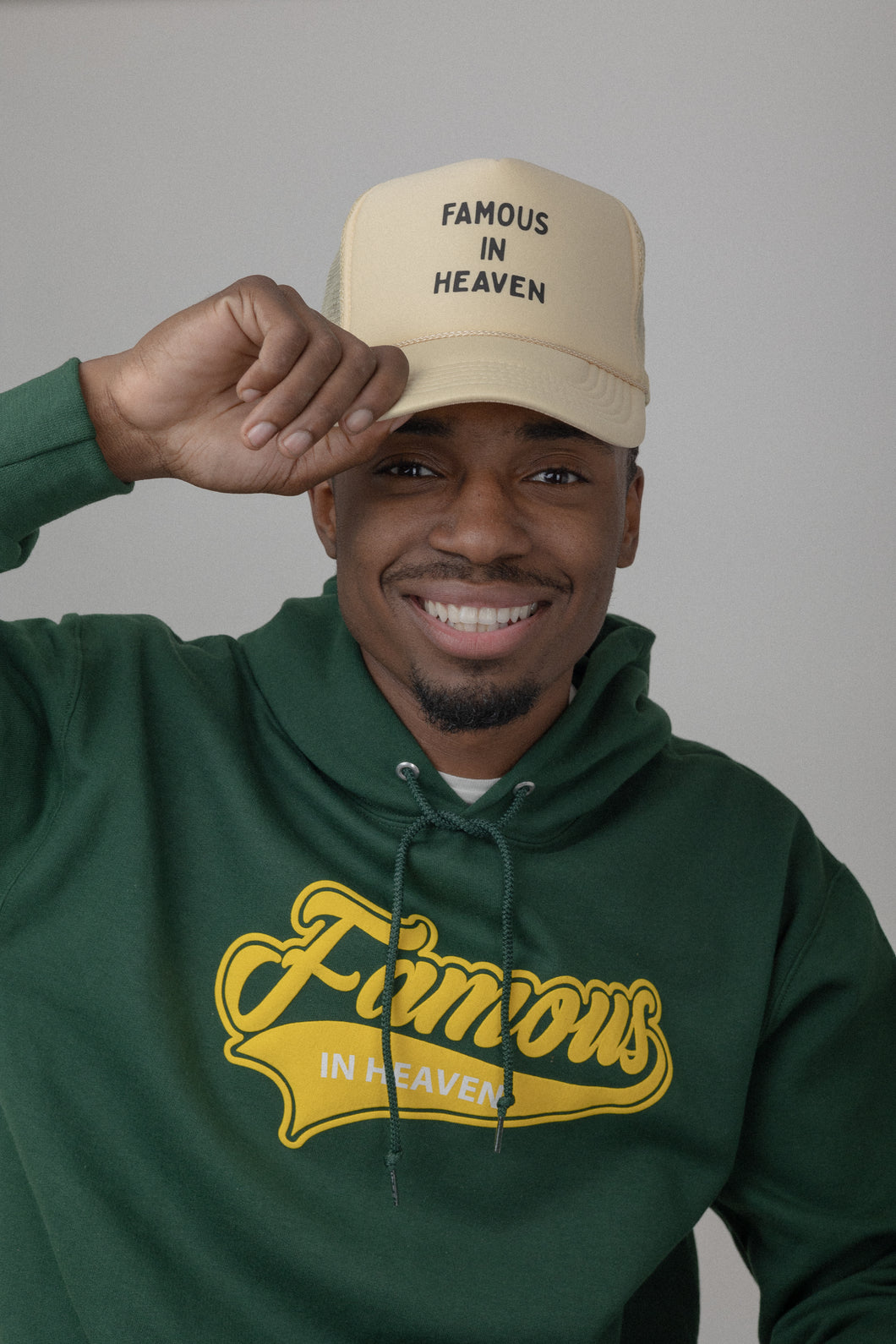 Famous in Heaven - All Star Hoodie (Forest/ Yellow Gold)