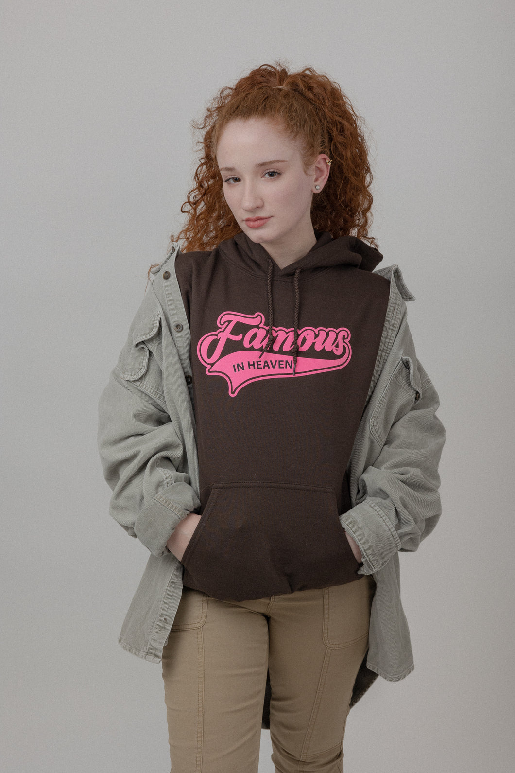 Famous in Heaven - All Star Hoodie (Chocolate/Pink)