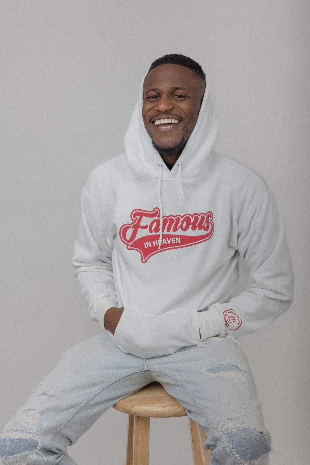 Famous in Heaven - All Star Hoodie (White/Red)