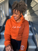 Load image into Gallery viewer, I AM ENOUGH Hoodie-Orange/White
