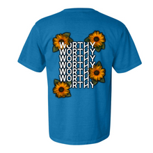 Load image into Gallery viewer, Worthy Sunflower Premium T-Shirt - Royal
