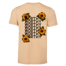 Load image into Gallery viewer, Worthy Sunflower Premium T-Shirt - Tan
