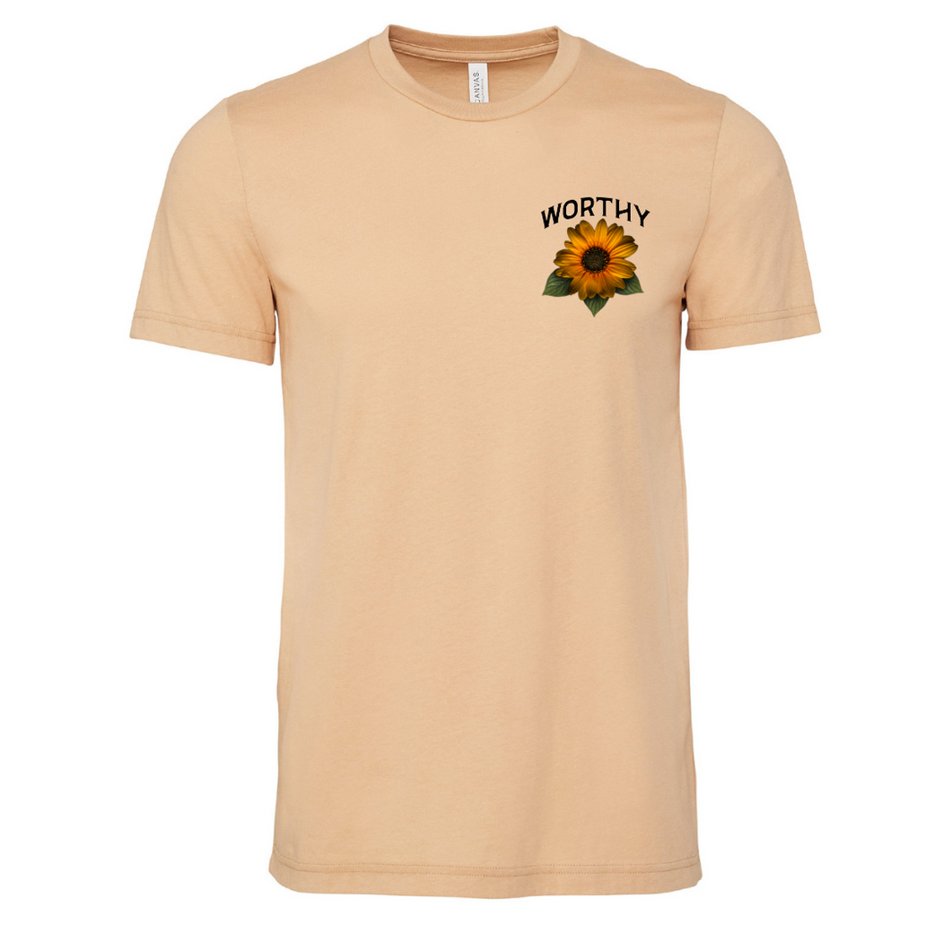 Worthy Sunflower Premium T-Shirt - Tan