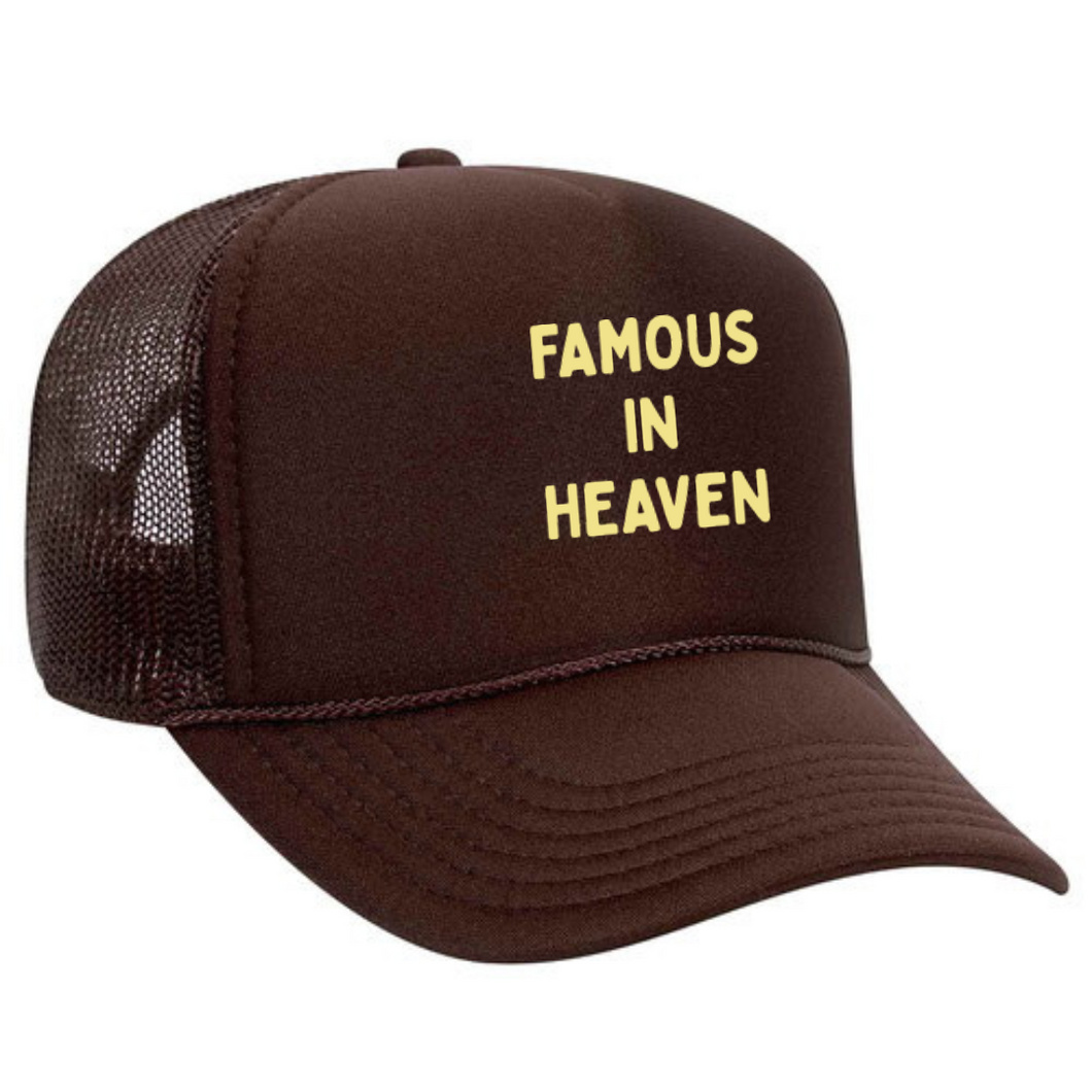 Famous In Heaven Trucker Hat (Chocolate)